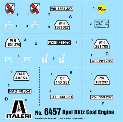Italeri 1:35 Medium 3 ton. Truck - Coal Engine 6457