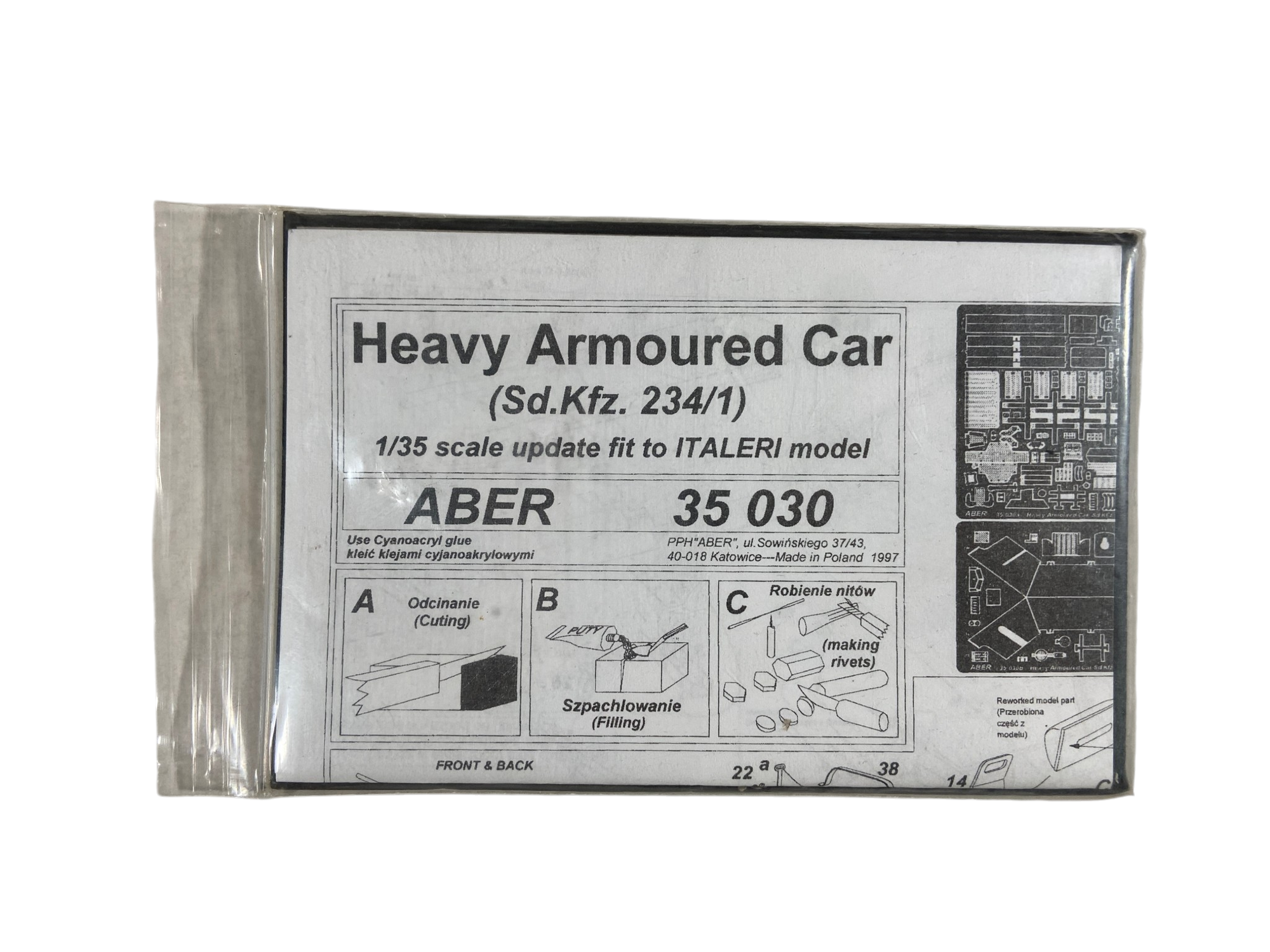 Italeri 1:35 Schwerer Panzerspähwagen SdKfz 234/1 incl. Aber upgrade set 294