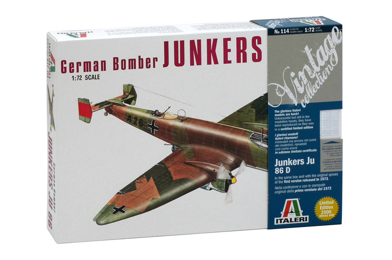 Italeri 1:72 German Bomber Junkers Ju 86D-1 114