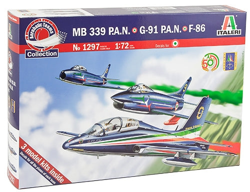 Italeri 1:72 MB 339 P.A.N. G-91 P.A.N. F-86 Aerobatic Teams Collection 1297