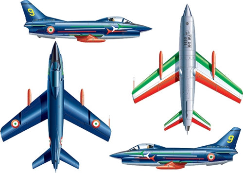 Italeri 1:72 MB 339 P.A.N. G-91 P.A.N. F-86 Aerobatic Teams Collection 1297