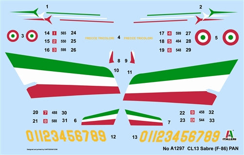 Italeri 1:72 MB 339 P.A.N. G-91 P.A.N. F-86 Aerobatic Teams Collection 1297