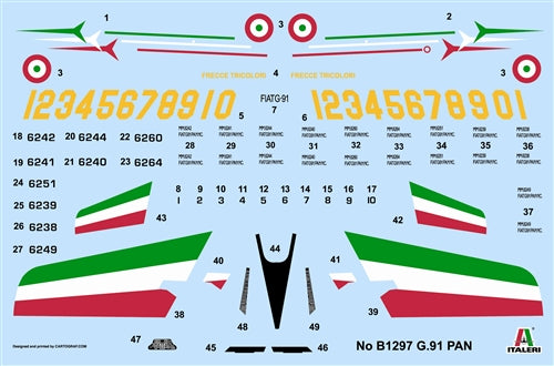 Italeri 1:72 MB 339 P.A.N. G-91 P.A.N. F-86 Aerobatic Teams Collection 1297