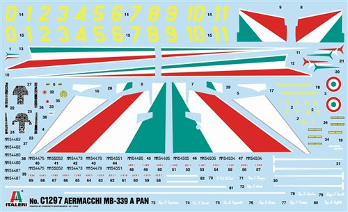 Italeri 1:72 MB 339 P.A.N. G-91 P.A.N. F-86 Aerobatic Teams Collection 1297