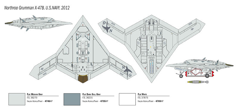 Italeri 1:72 X-47B Unmanned Combat Aircraft System 1421