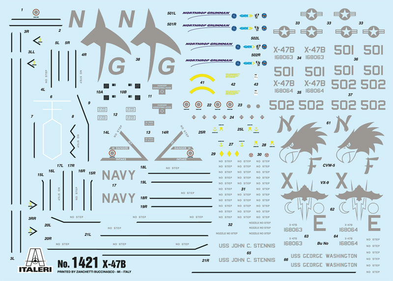 Italeri 1:72 X-47B Unmanned Combat Aircraft System 1421