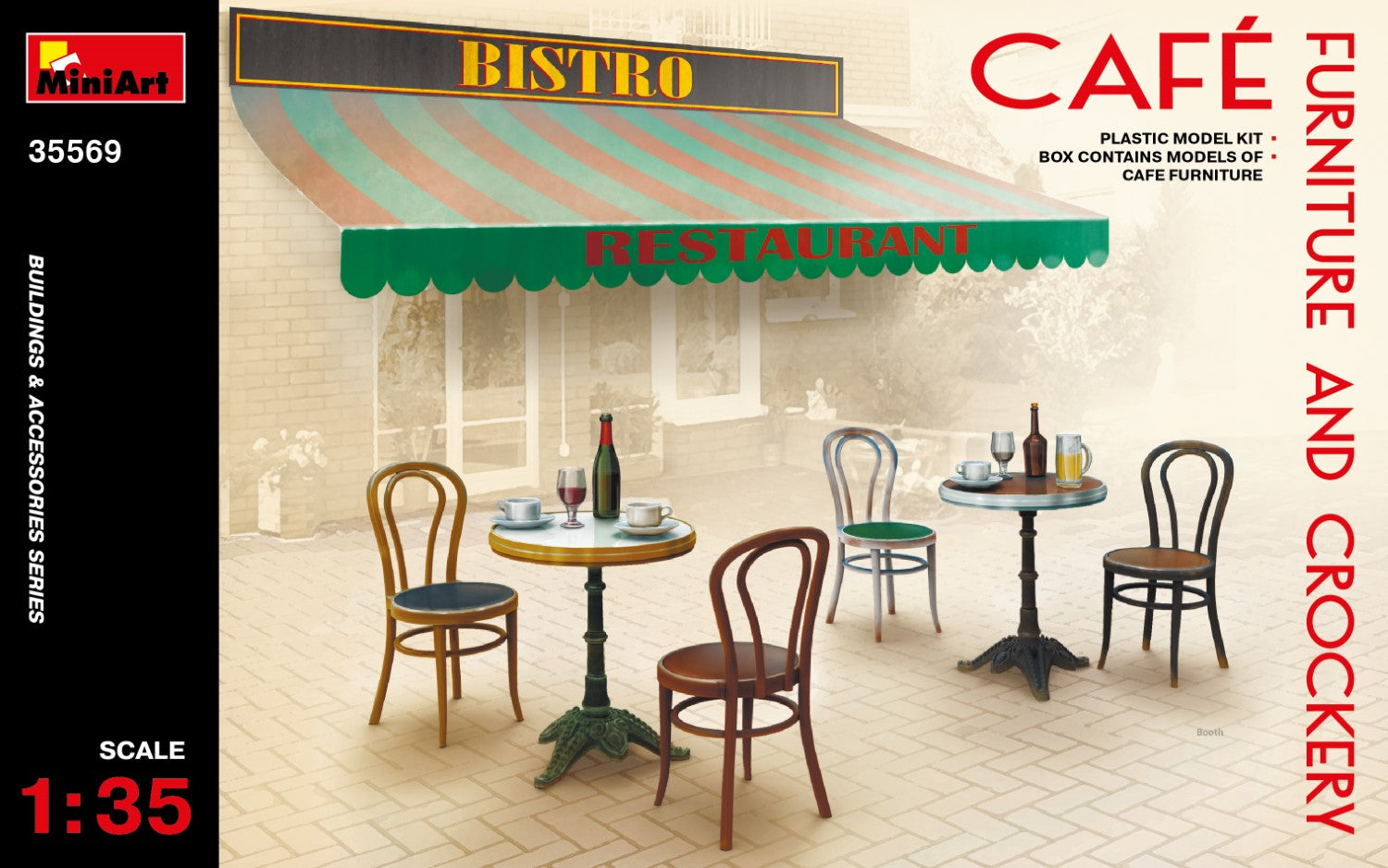 MiniArt 1:35 Café Furniture and Crockery 35569