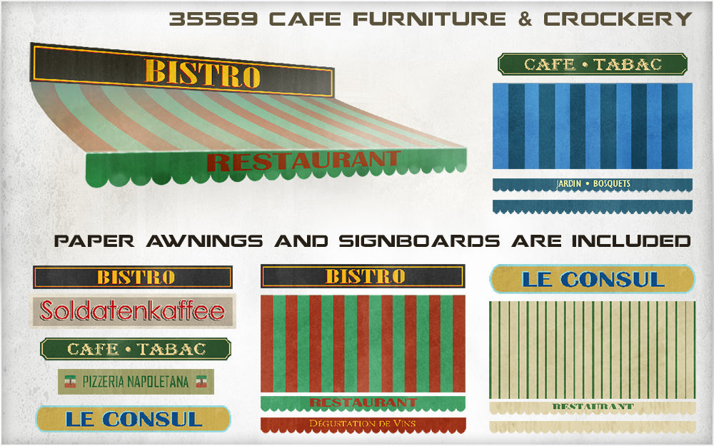 MiniArt 1:35 Café Furniture and Crockery 35569