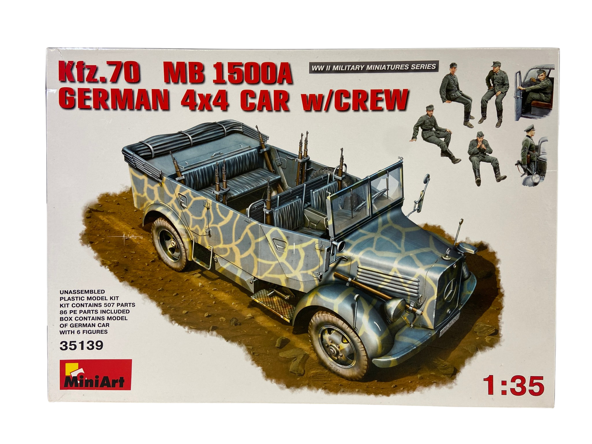 MiniArt 1:35 Kfz.70 MB 1500A German 4x4 Car w/Crew 35139