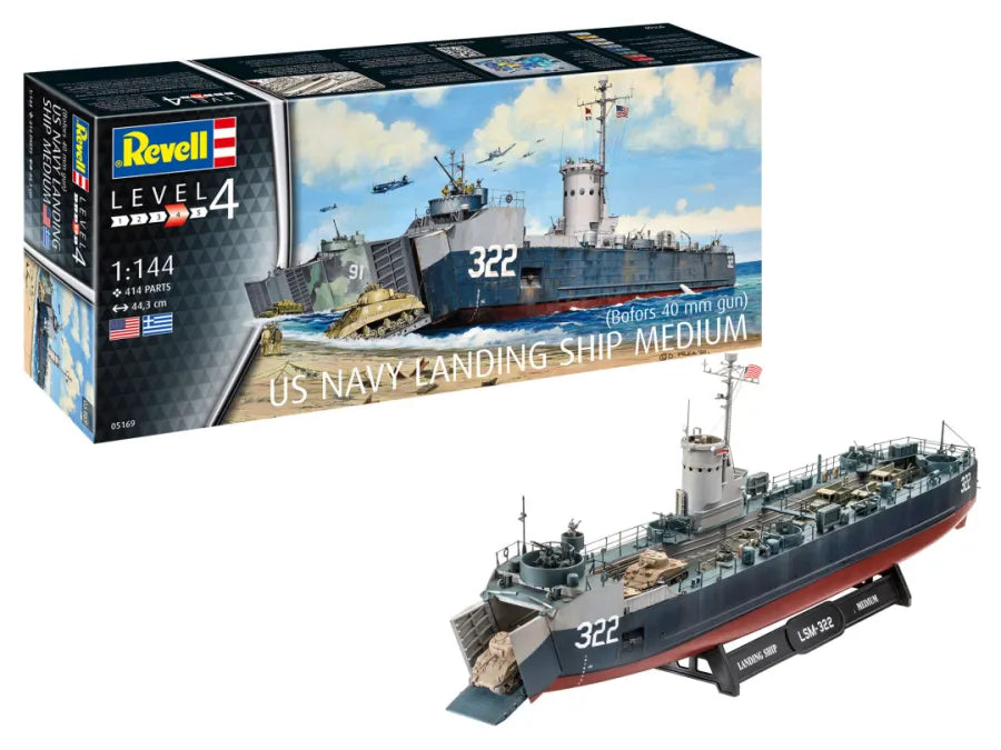 Revell 1:144 US Navy Landing Ship Medium (Bofors 40 mm gun) 05169