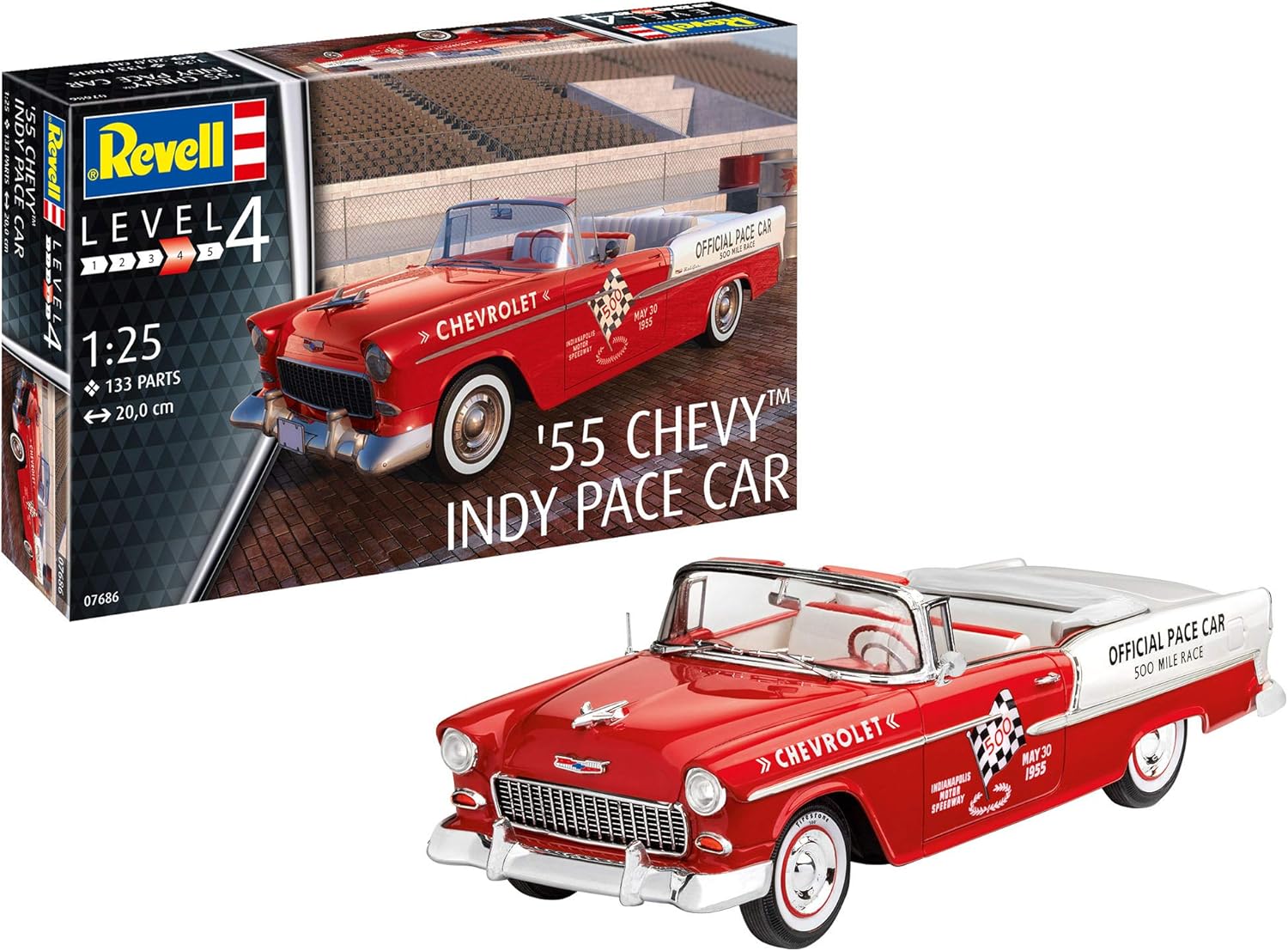Revell 1:25 1955 Chevy Indy Pace Car 07686