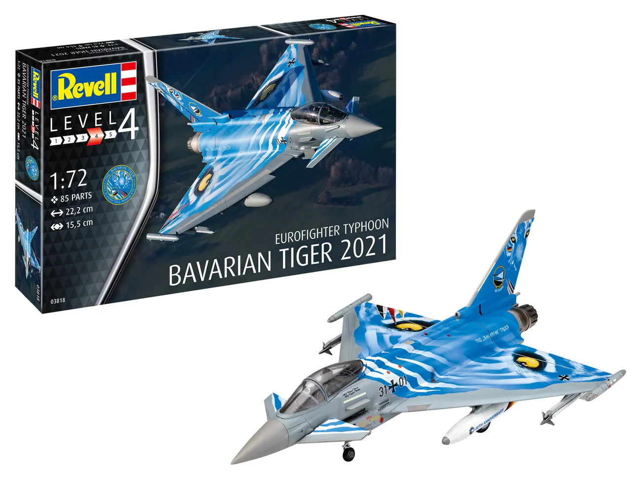 Revell 1:72 Bavarian Tiger 2021 Eurofighter Typhoon 03818