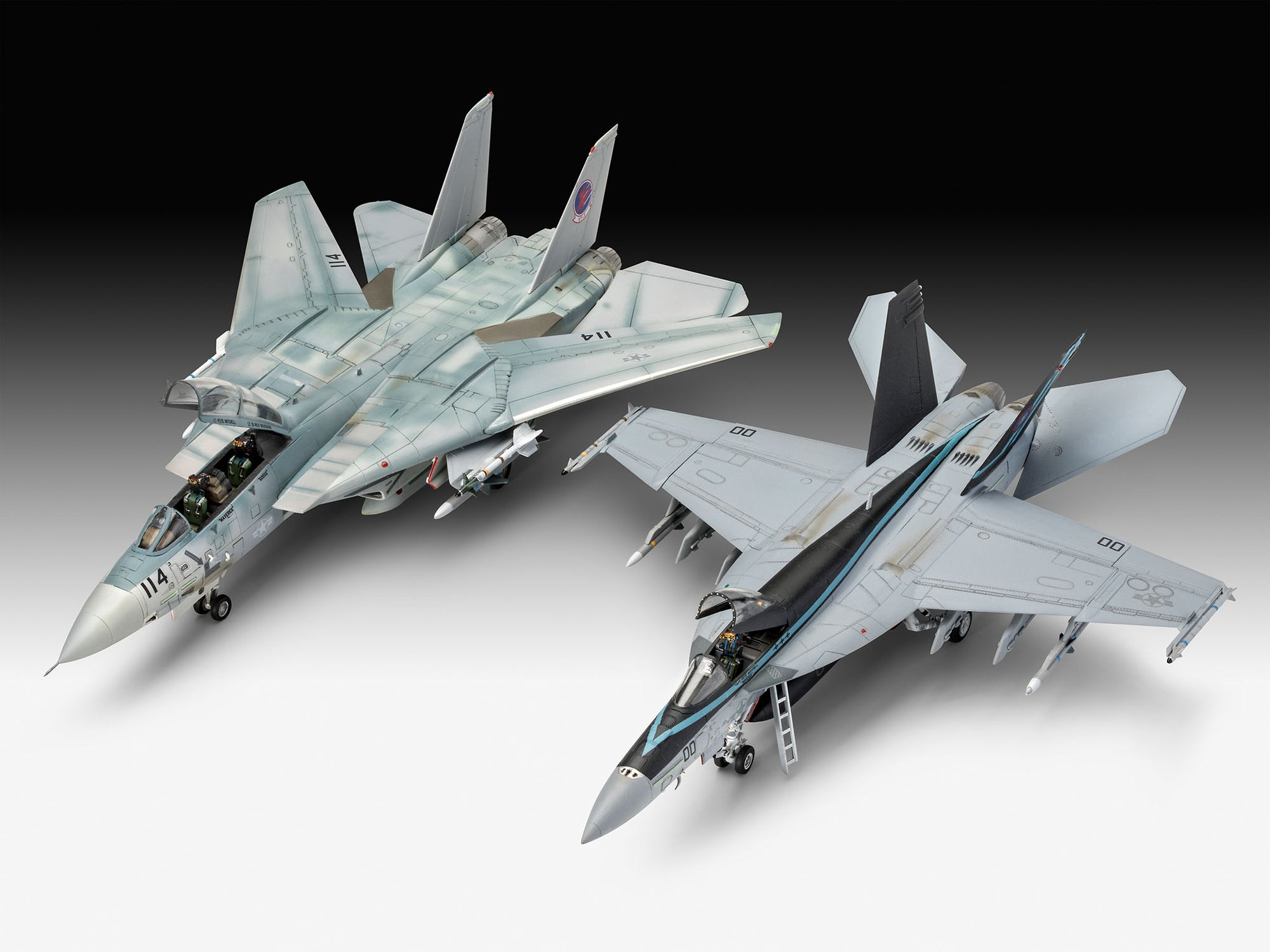 Revell 1:72 Top Gun Maverick F/A-18E Super Hornet & F-14D Tomcat 05677
