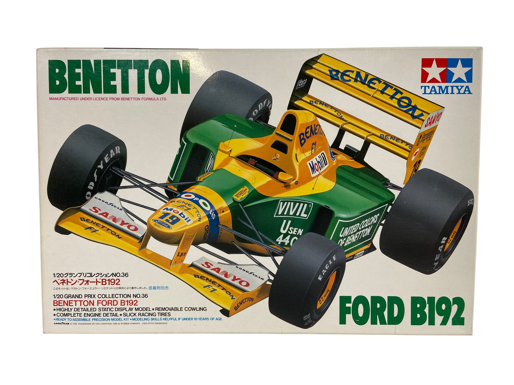 Tamiya 1/20 Benetton B192 20036 incl. Camel decals