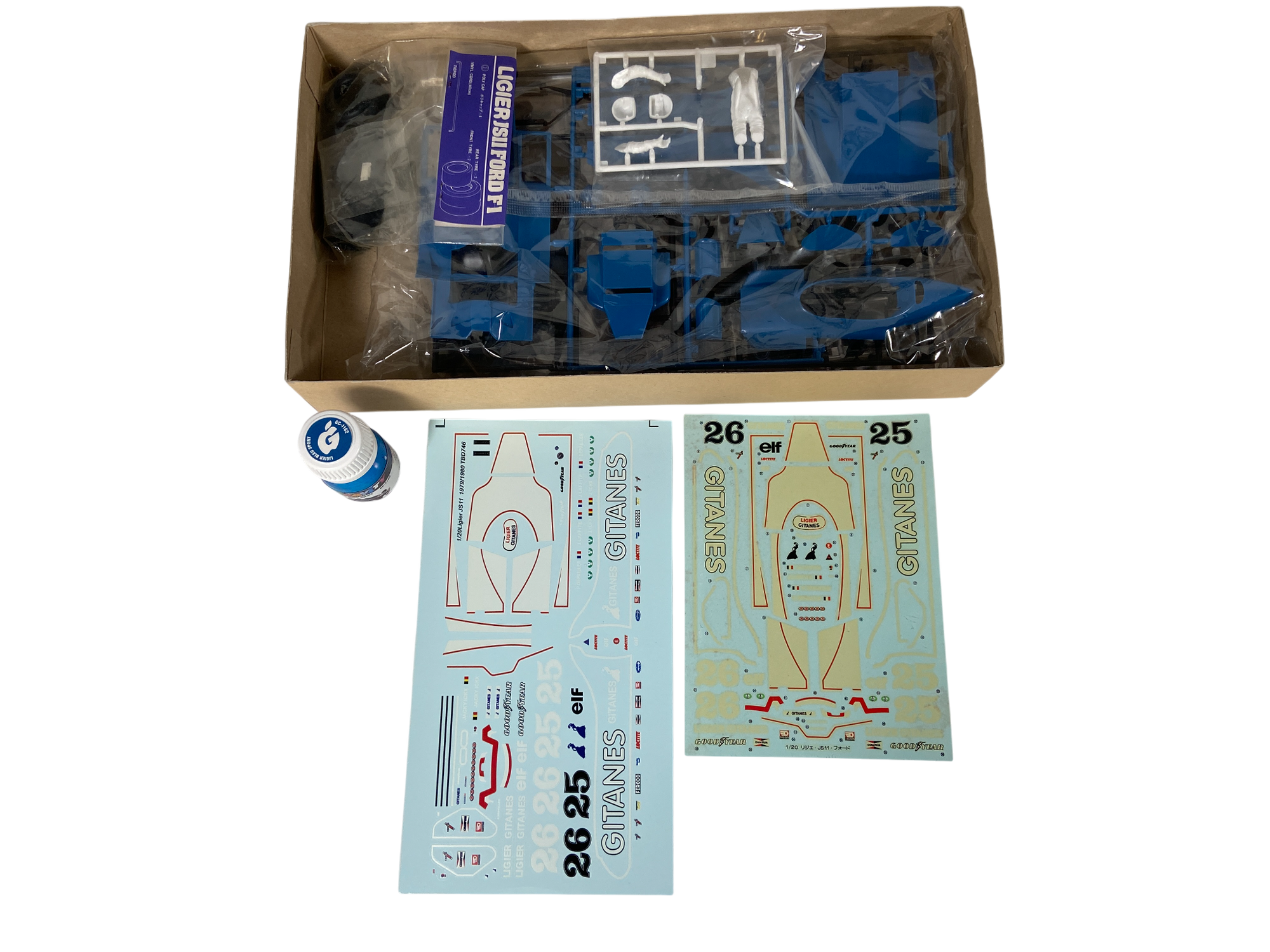 Tamiya 1:20 Ligier JS11 Ford F1 incl. nieuwe decals & verf 20012