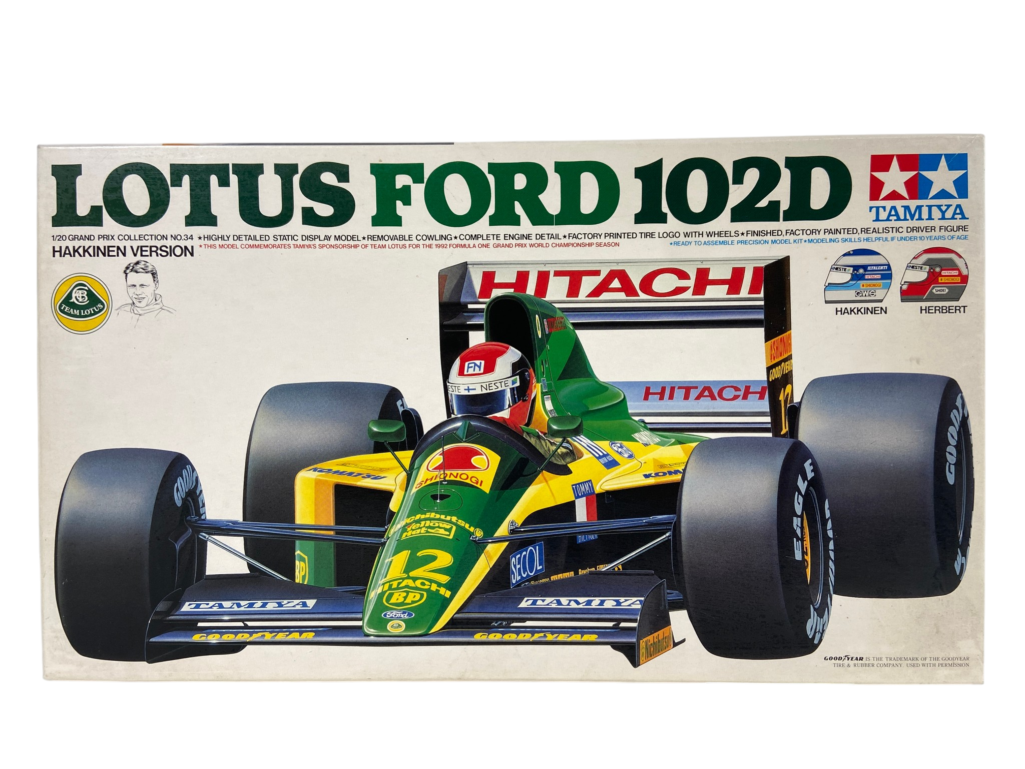 Tamiya 1:20 Lotus 102D Ford Häkinnen Version with Factory Painted Driver Figure 20034