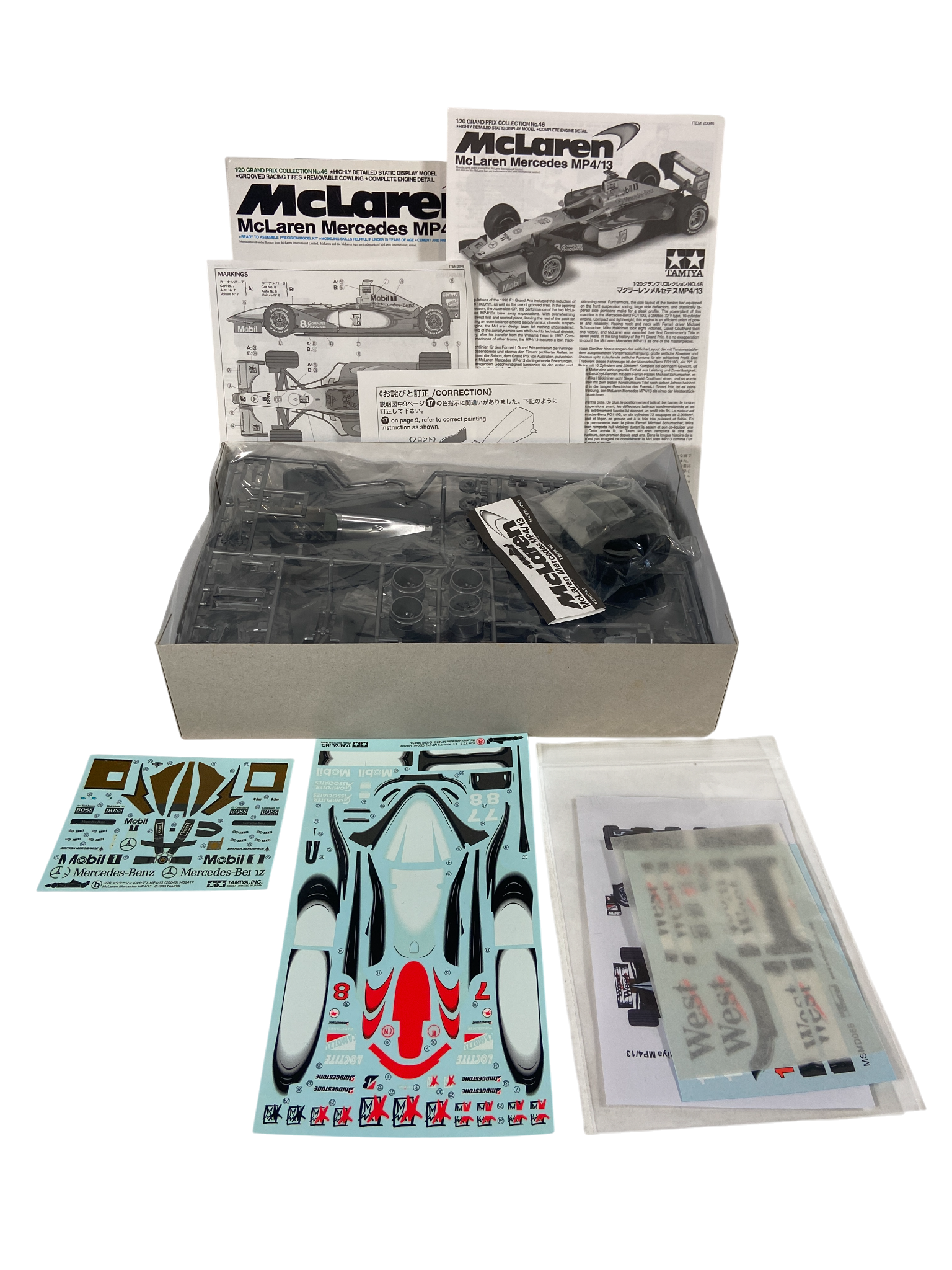 Tamiya 1:20 McLaren Mercedes MP4/13 incl. West decals 20046
