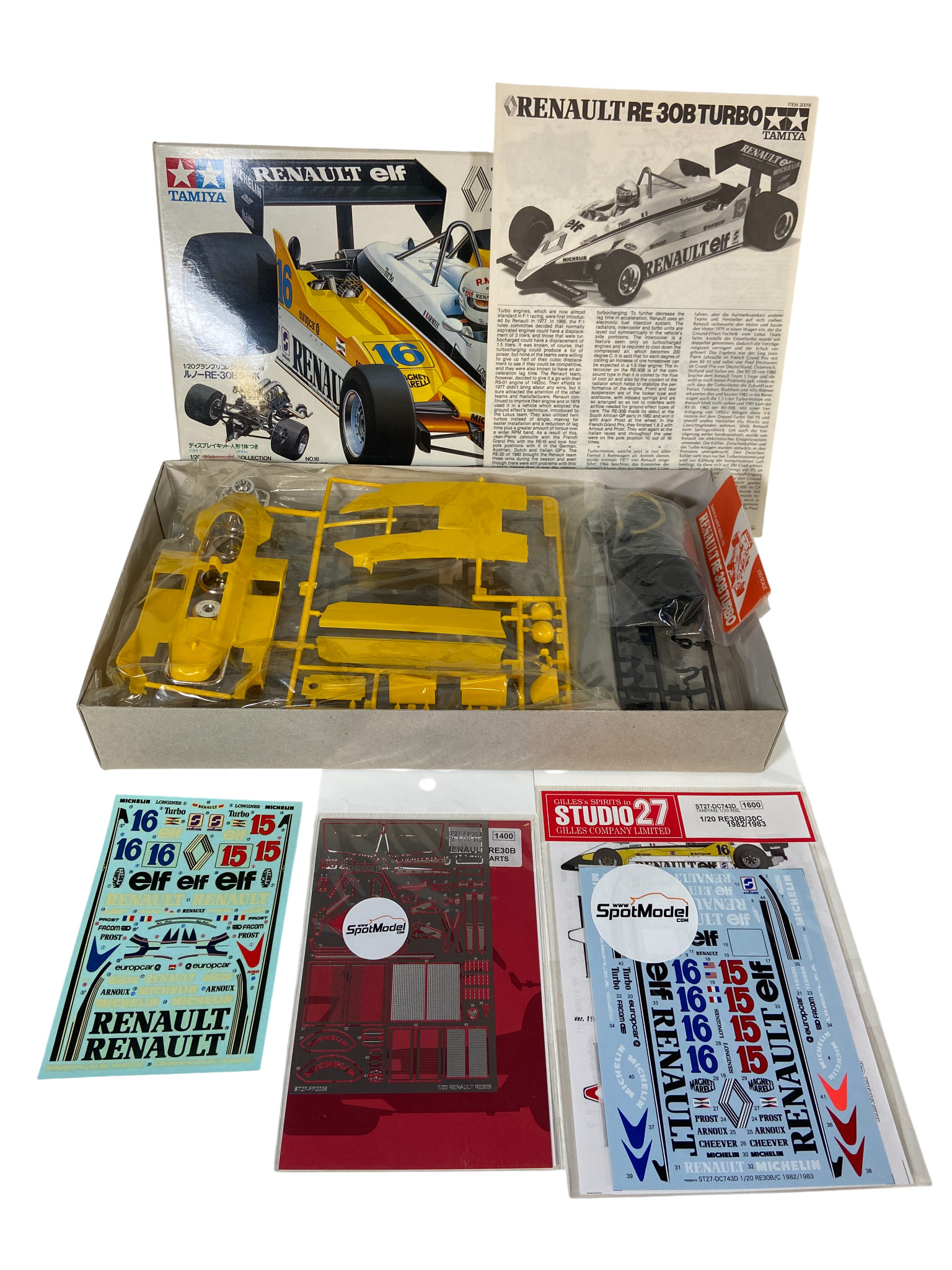 Tamiya 1:20 Renault RE30B Turbo incl. PE set & nieuwe decals 20018