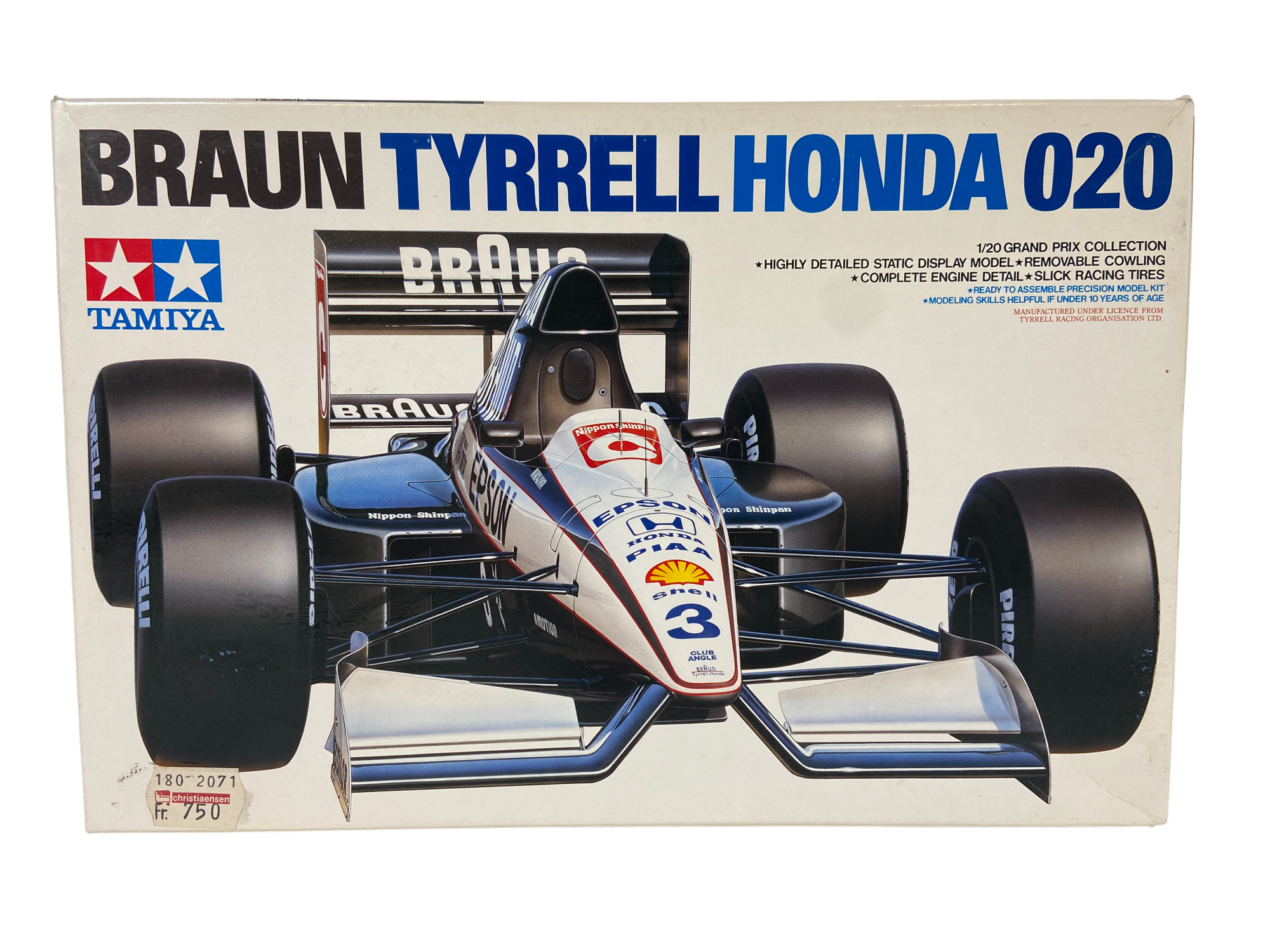 Tamiya 1:20 Braun Tyrrell Honda 020 incl. PE set & nieuwe decals 20029