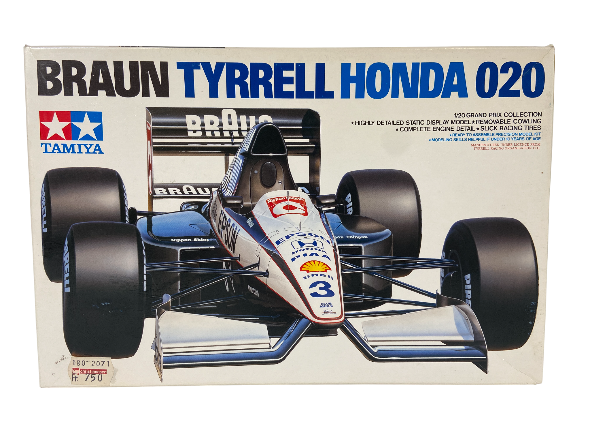 Tamiya 1:20 Braun Tyrrell Honda 020 incl. PE set & nieuwe decals 20029