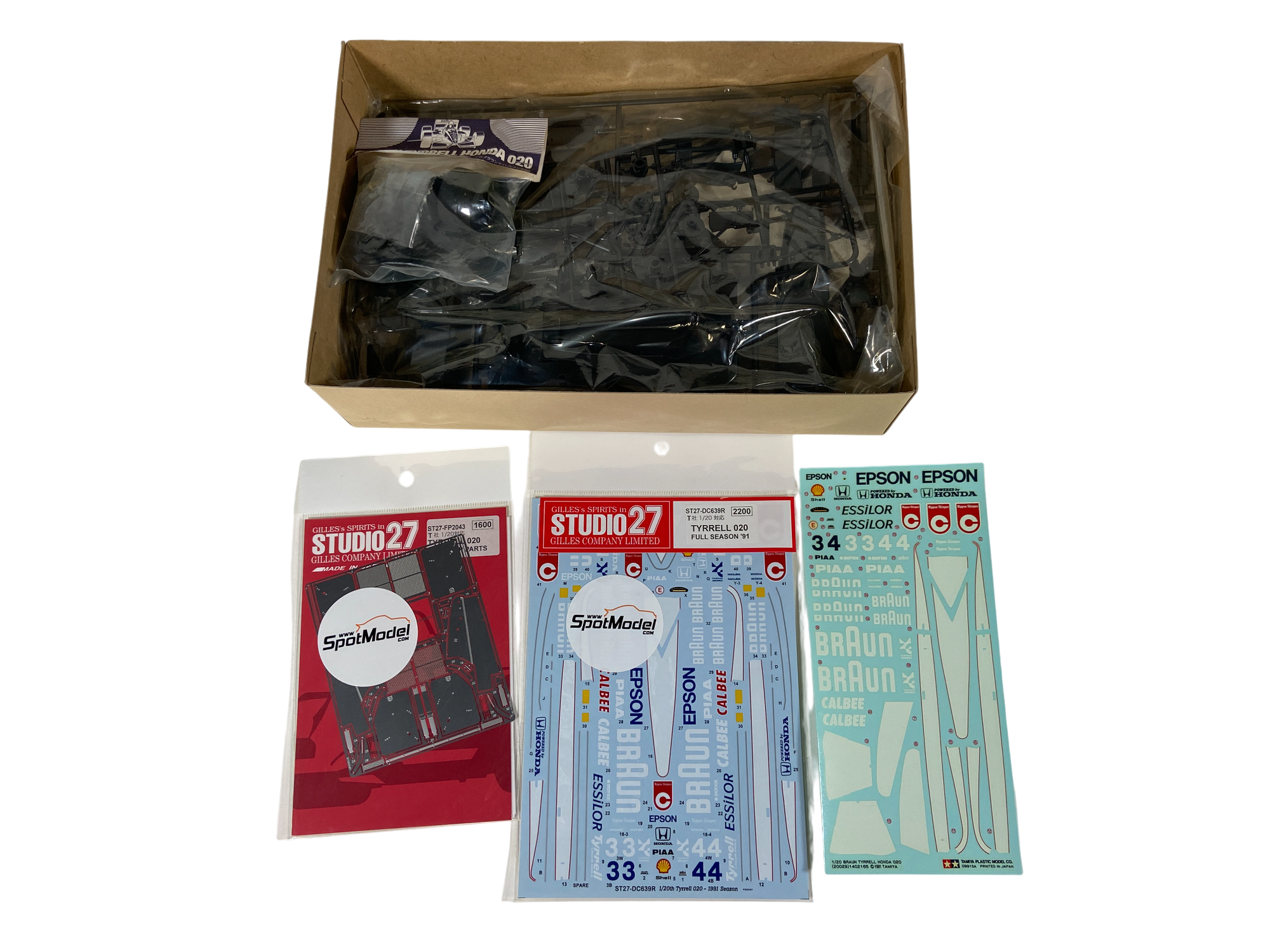Tamiya 1:20 Braun Tyrrell Honda 020 incl. PE set & nieuwe decals 20029