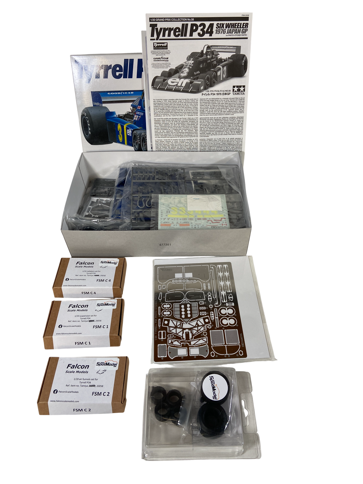 Tamiya 1:20 Tyrrell P34 Six Wheeler 1976 Japan GP incl. extra's 20058