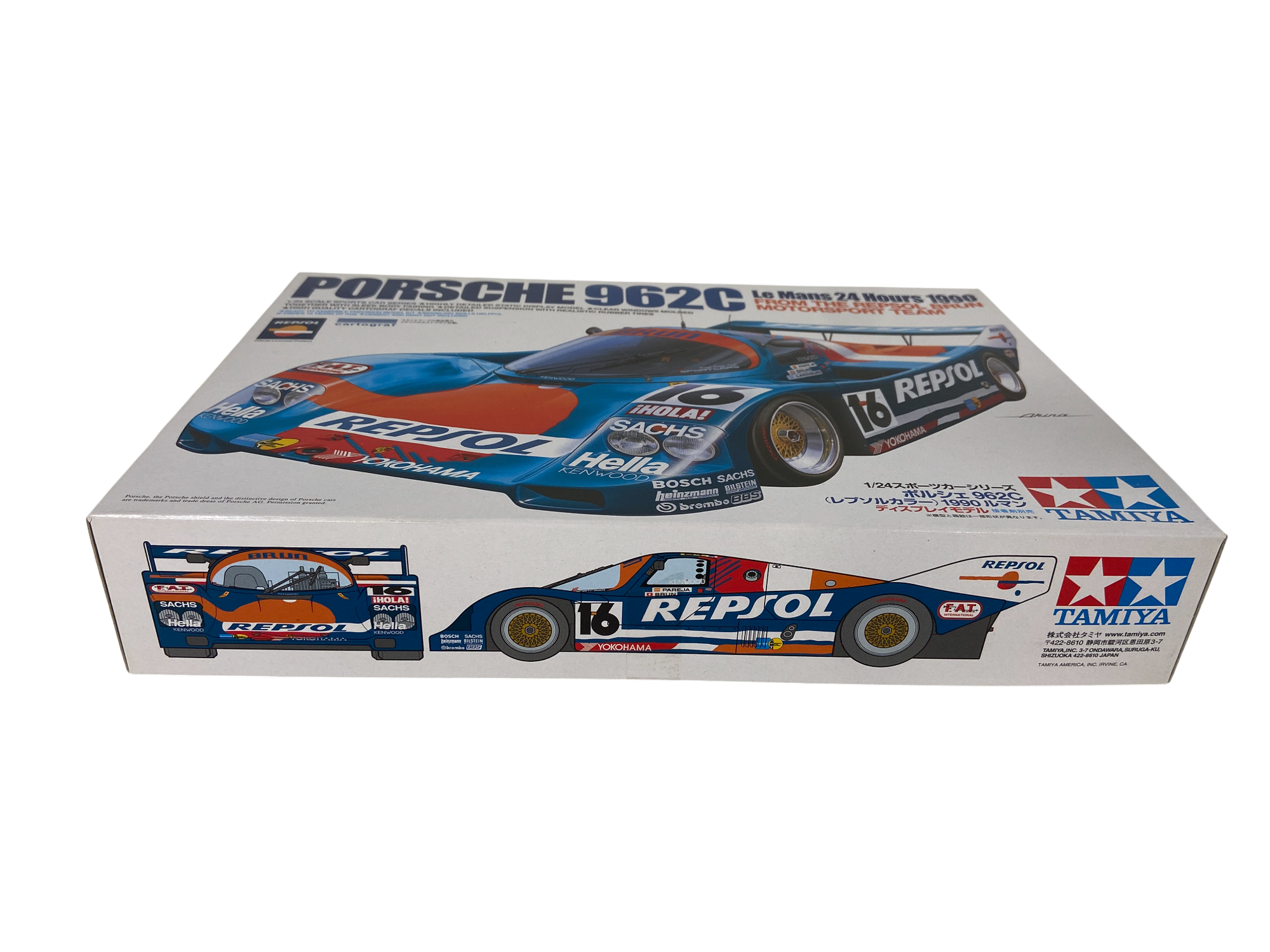Tamiya 1:24 Porsche 962C Le Mans 24 Hours 1990 Repsol Brun Motorsport Team incl. verf 24313