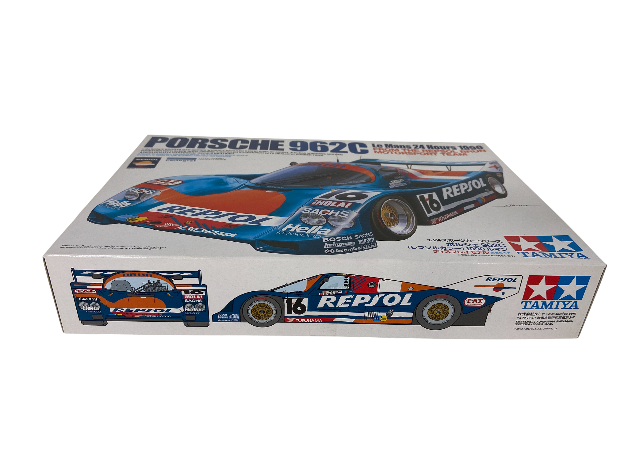 Tamiya 1:24 Porsche 962C Le Mans 24 Hours 1990 Repsol Brun Motorsport Team incl. verf 24313
