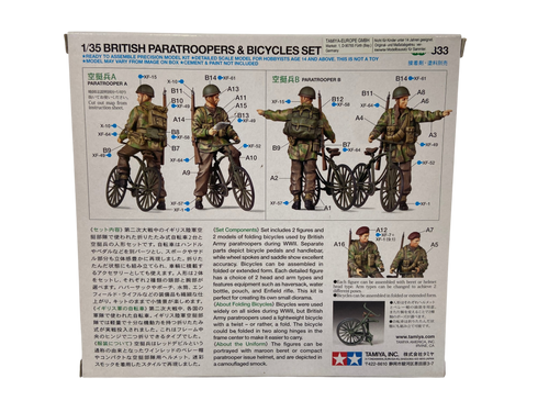 Tamiya 1:35 British Paratroopers & Bicycle set 35333