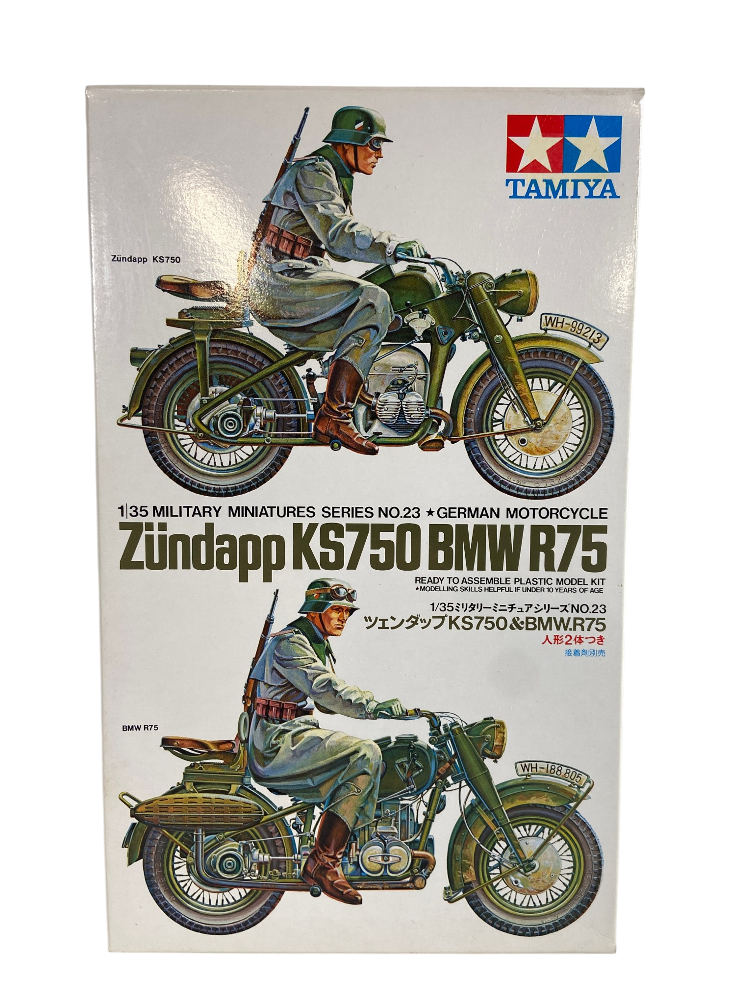 Tamiya 1:35 German Motorcycle Zündapp KS750 BMW R75 35023