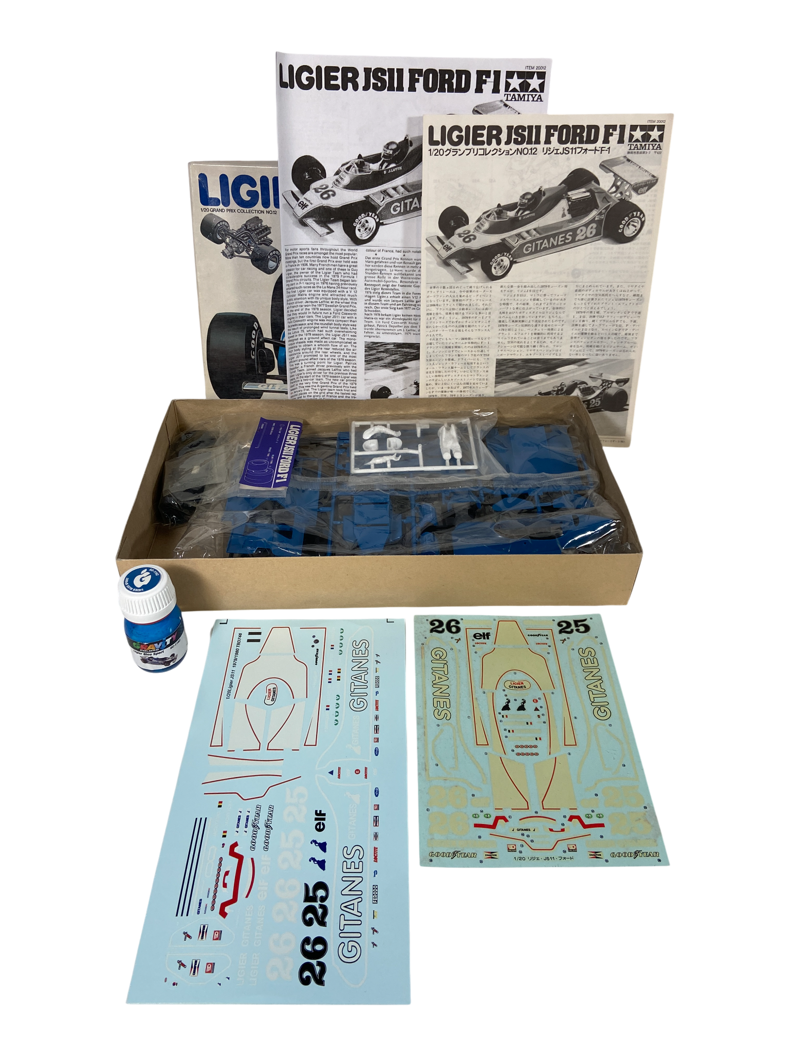 Tamiya 1:20 Ligier JS11 Ford F1 incl. nieuwe decals & verf 20012