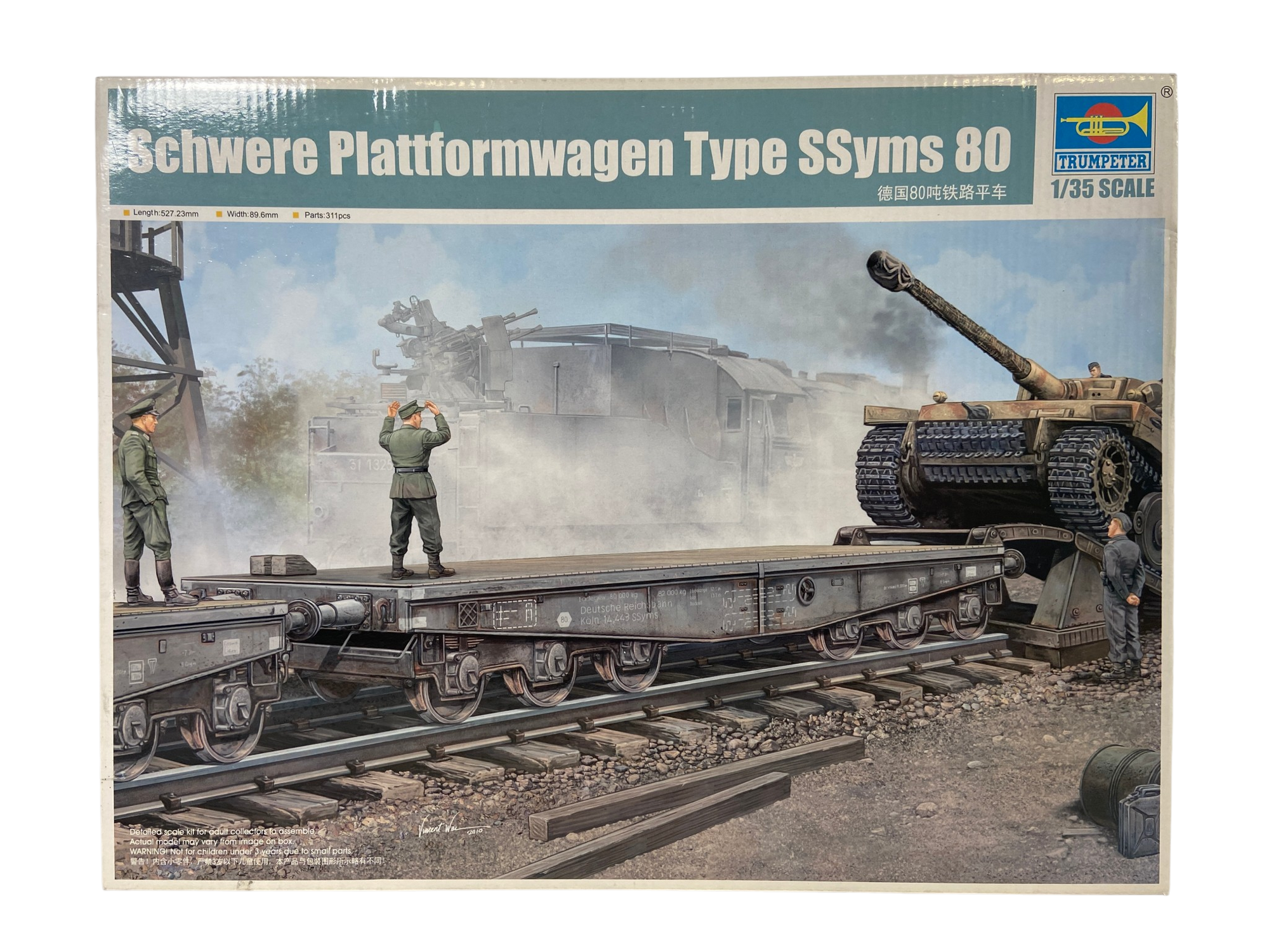 Trumpeter 1:35 Schwere Plattformwagen Type SSyms 80 00221