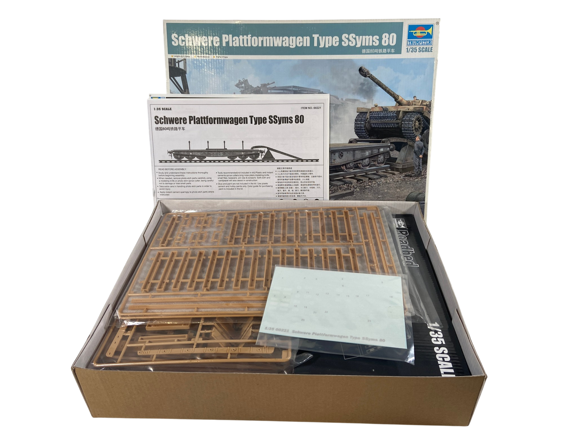 Trumpeter 1:35 Schwere Plattformwagen Type SSyms 80 00221