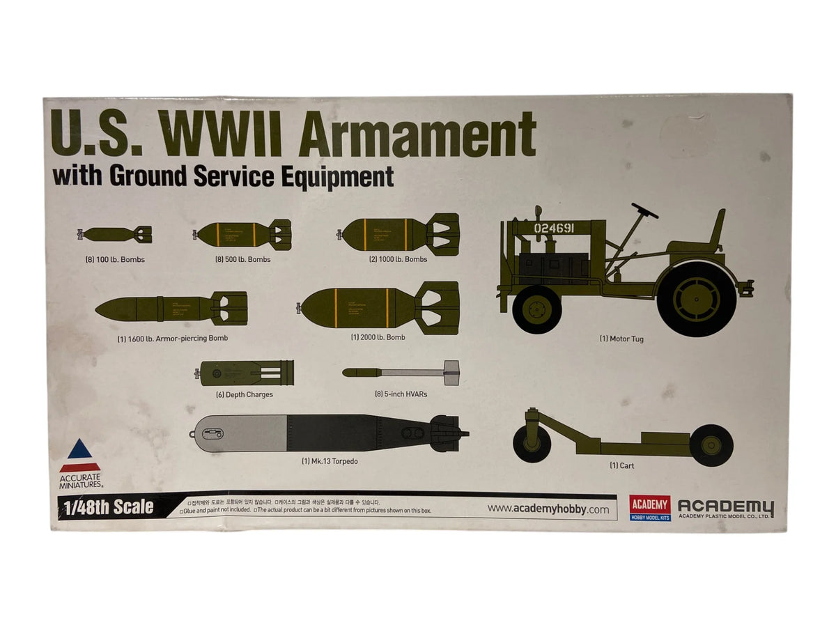 Academy 1:48 U.S. WWII Armament with Ground Service Equipment 12291
