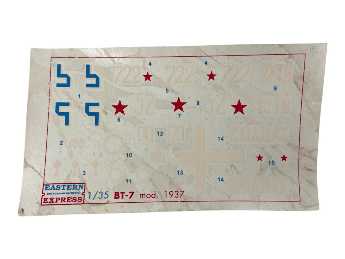Eastern Express 1:35 Tank BT-7 mod 1937 early version 35111