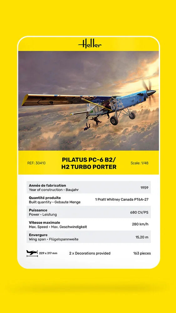 Heller 1:48 Pilatus PC-6 B2/H2 Turbo Porter 30410