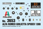 Italeri 1:24 Alfa Romeo Giulietta Spider 1300 3653