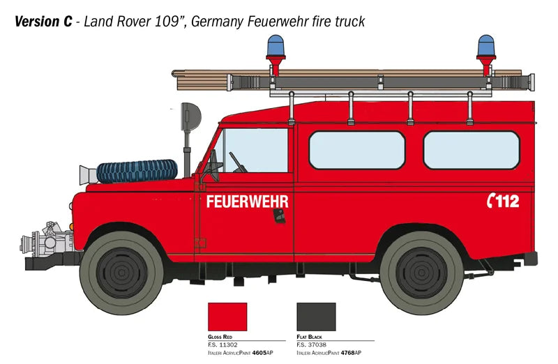 Italeri 1:24 Land Rover Fire Truck 3660