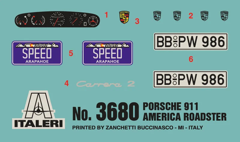 Italeri 1:24 Porsche 911 America Roadster 3680