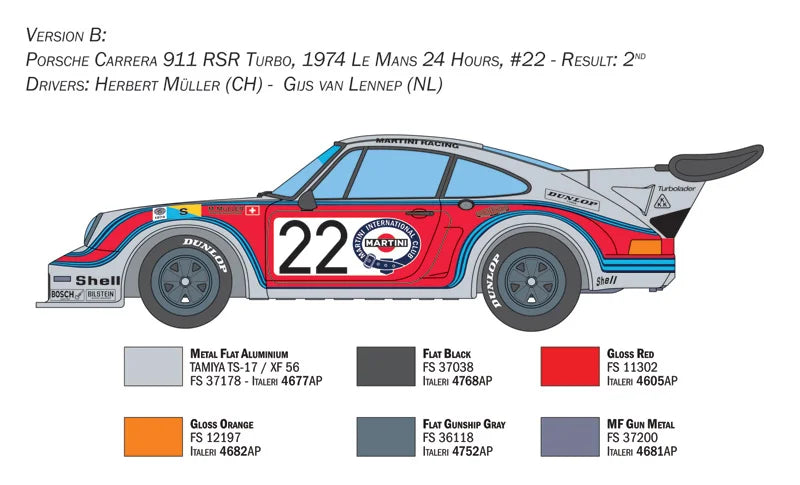 Italeri 1:24 Porsche Carrera RSR Turbo 3625