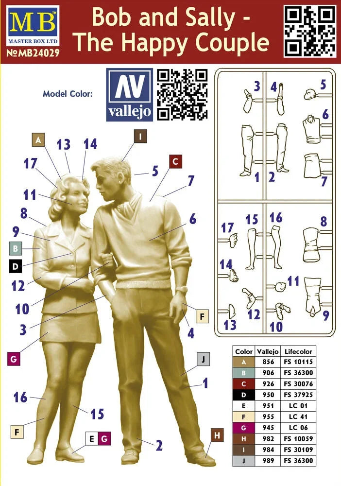 Master Box Ltd. 1:24 Bob and Sally - The Happy Couple 24029