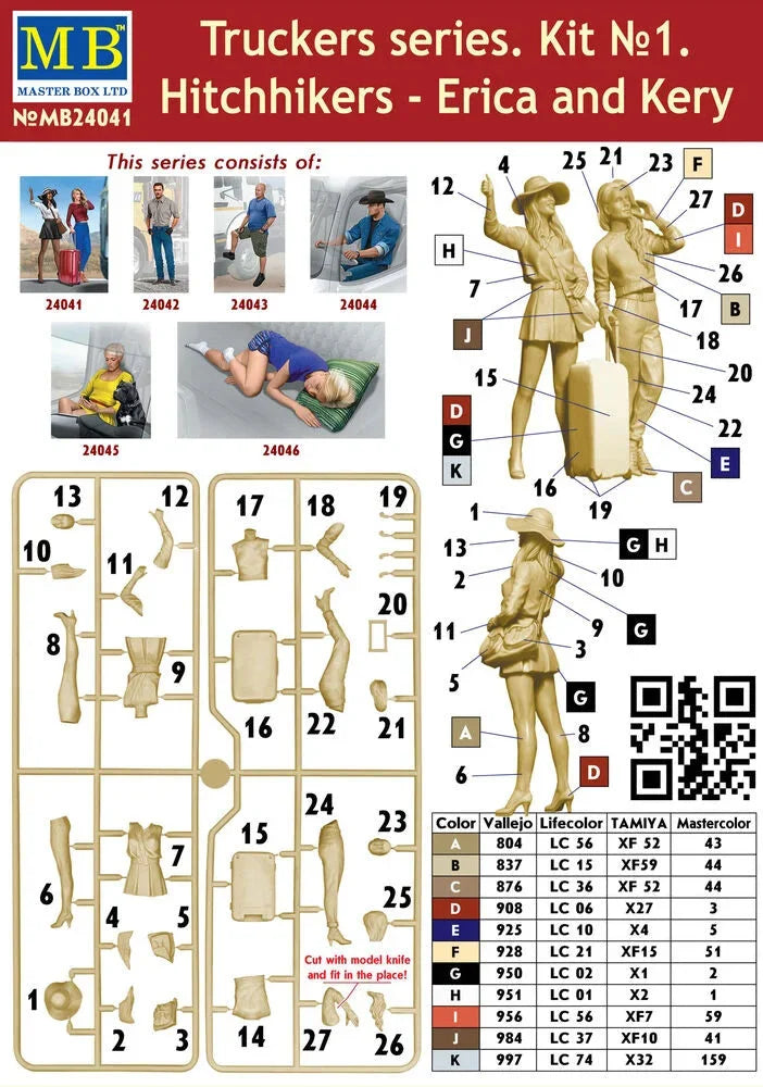 Master Box Ltd. 1:24 Hitchhikers - Erica and Kery 24041