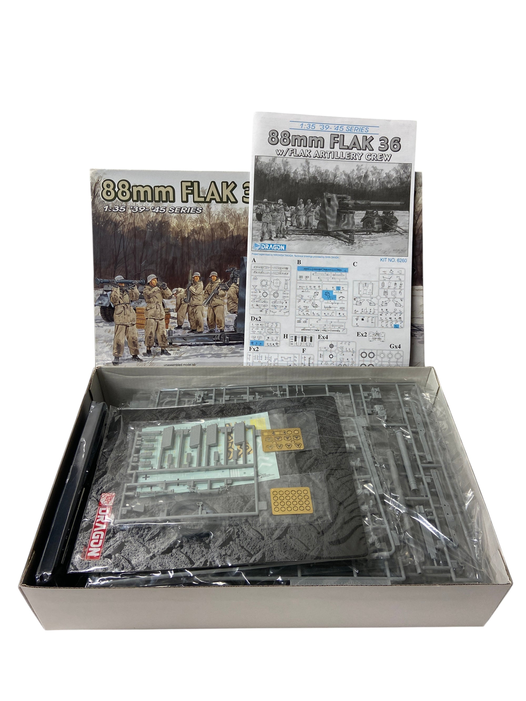 Dragon 1:35 88mm Flak 36 w/Flak Artillery Crew 6260