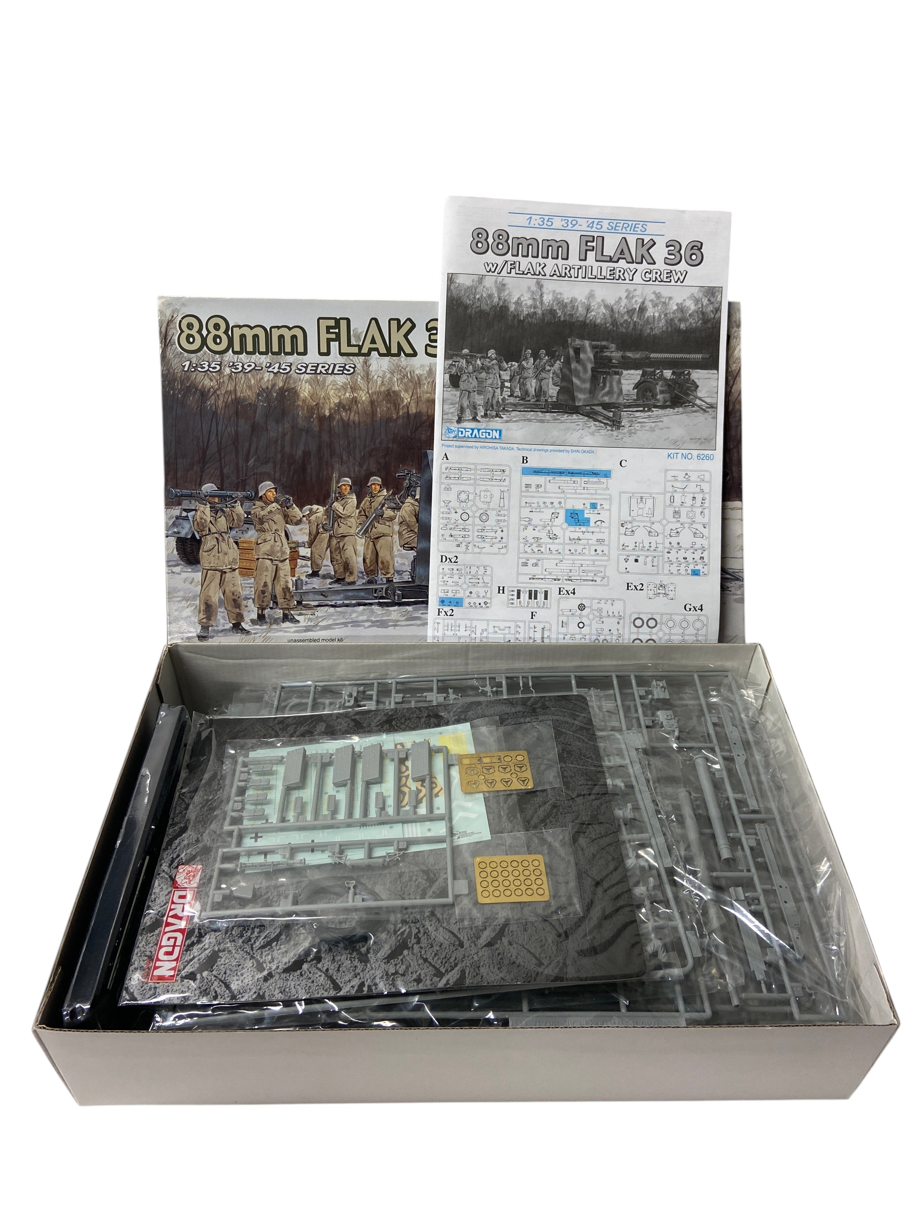 Dragon 1:35 88mm Flak 36 w/Flak Artillery Crew 6260