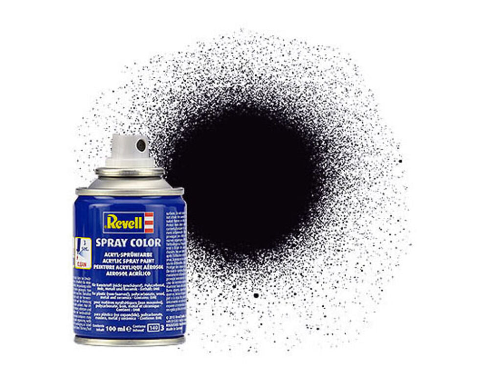 Revell  Revell Spray Color 08 – Zwart, Mat 34108